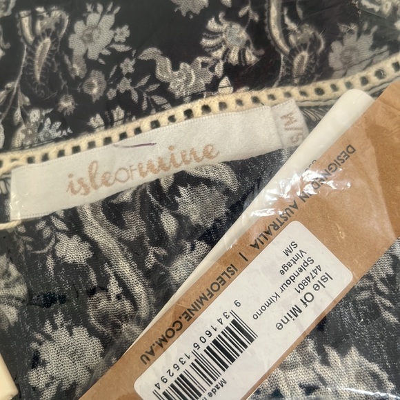 Blue Floral Longline Kimono Duster Jacket NWT - Picture 11 of 11